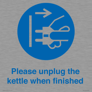 Please unplug the kettle when finished